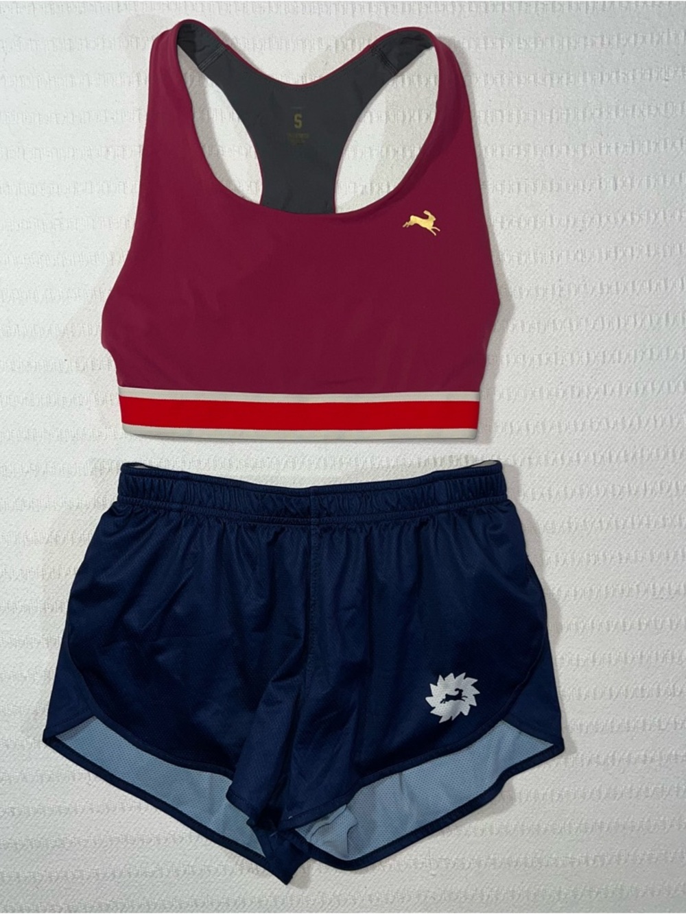 Tracksmith Womens Running Sports Bra & Short Set Size Small Track Race Sports